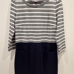 GAP Gray and White Striped Top